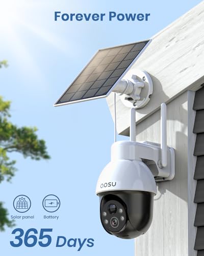 AOSU Solar Wireless Outdoor Security Camera System (2 Pack)
