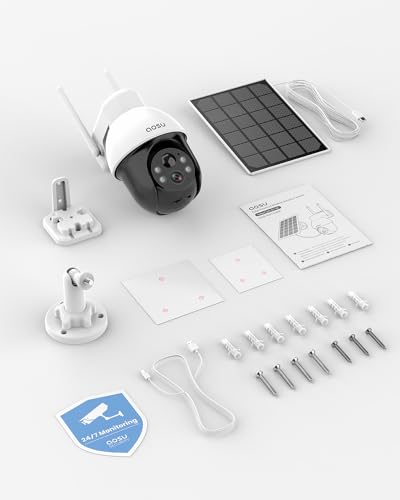 AOSU Solar Wireless Outdoor Security Camera System (2 Pack)