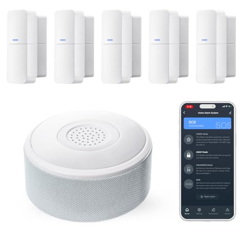 Smart wireless security alarm kit with door/window sensors