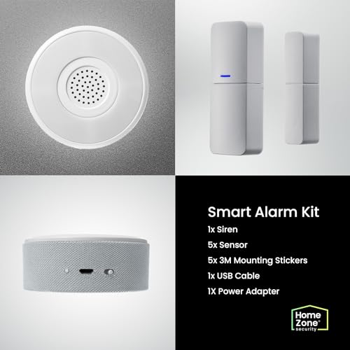 Smart wireless security alarm kit with door/window sensors