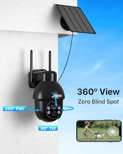 ANRAN 2K Outdoor Solar Security Camera with AI Detection