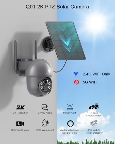 ANRAN 3MP Wireless Solar Camera with Night Vision
