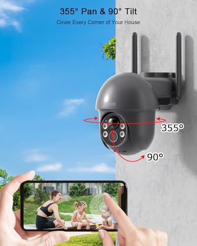 ANRAN 3MP Wireless Solar Camera with Night Vision