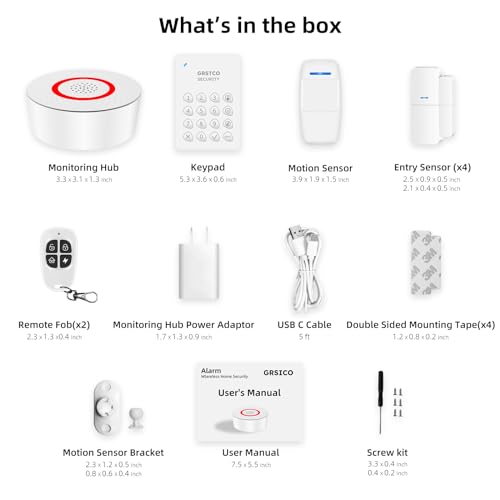 GRSICO WiFi Home Alarm System with Phone APP