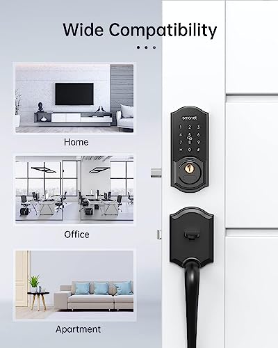 SMONET Smart Deadbolt Door Lock with Bluetooth Keypad