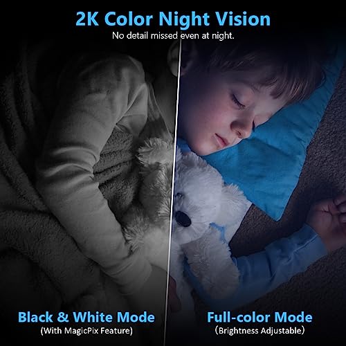 2K 360° Pan Tilt WiFi Security Camera Night Vision