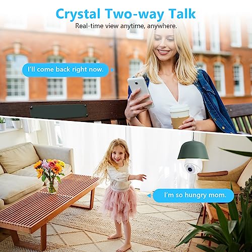 2K 360° Pan Tilt WiFi Security Camera Night Vision