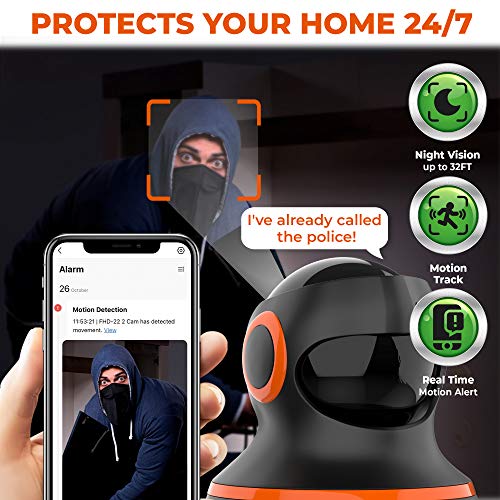 WiFi Home Security Camera with Two-Way Audio & App