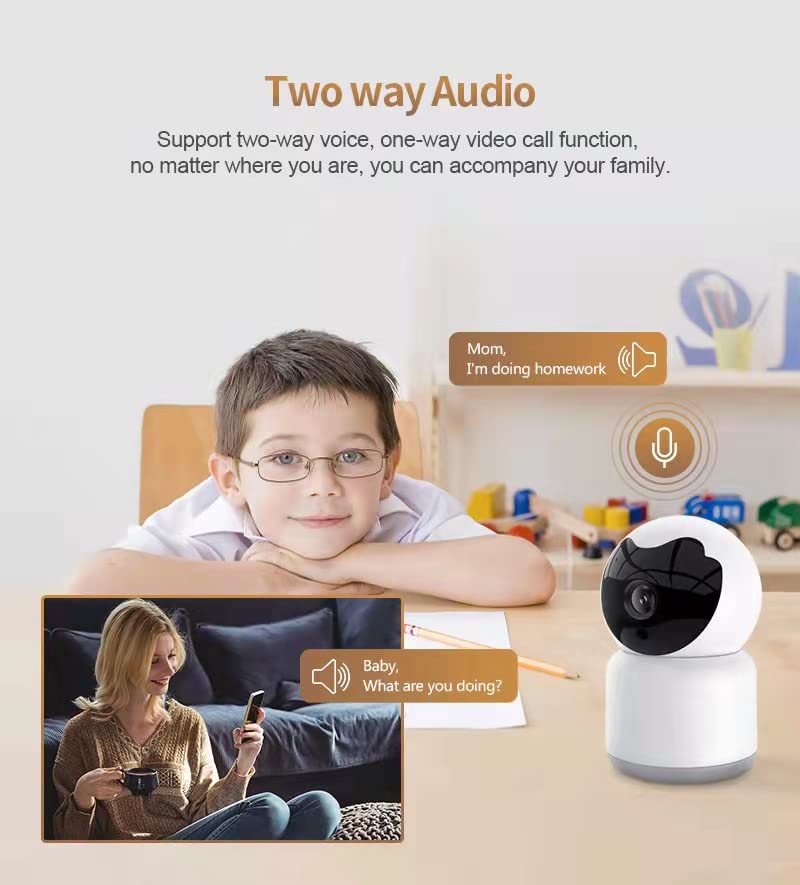 Bawofu Smart Home Security Camera with Motion Tracking
