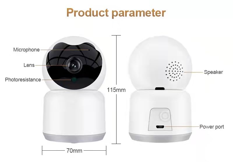 Bawofu Smart Home Security Camera with Motion Tracking