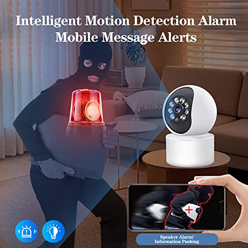 FOUAVRTEL WiFi Indoor Security Camera: 1080P 360° Pan-Tilt