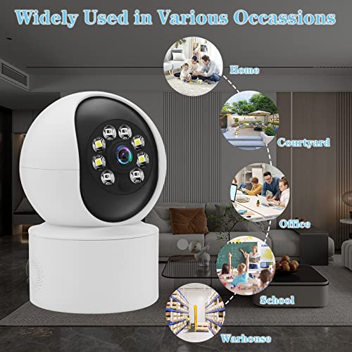 FOUAVRTEL WiFi Indoor Security Camera: 1080P 360° Pan-Tilt