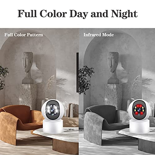 FOUAVRTEL WiFi Indoor Security Camera: 1080P 360° Pan-Tilt