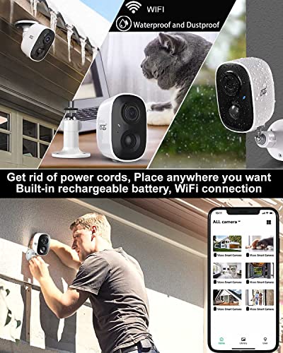 Wireless Outdoor Home Security Cameras with Night Vision