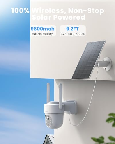 Solar Wireless Outdoor Security Camera with Color Night Vision