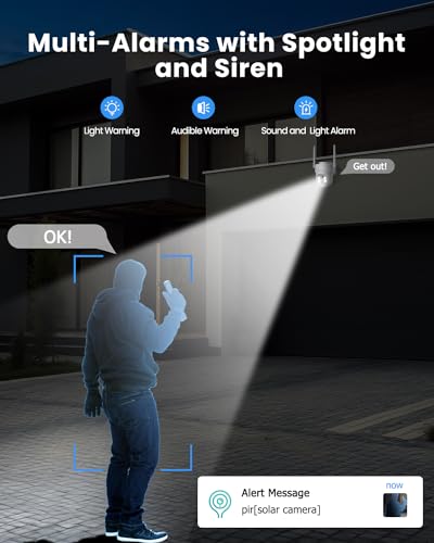 Solar Wireless Outdoor Security Camera with Color Night Vision