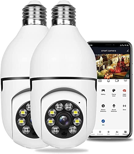 Wireless WiFi Light Bulb Camera 1080P Indoor Outdoor