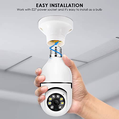 EVERSECU Wireless Light Bulb Security Camera (4 Pack)