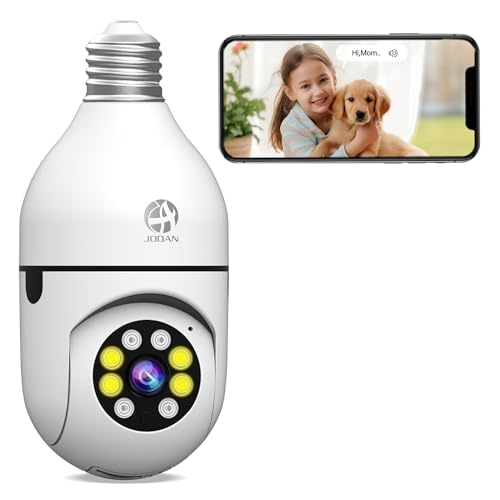 JOOAN WiFi Light Bulb Camera, 2K Pet Home Security