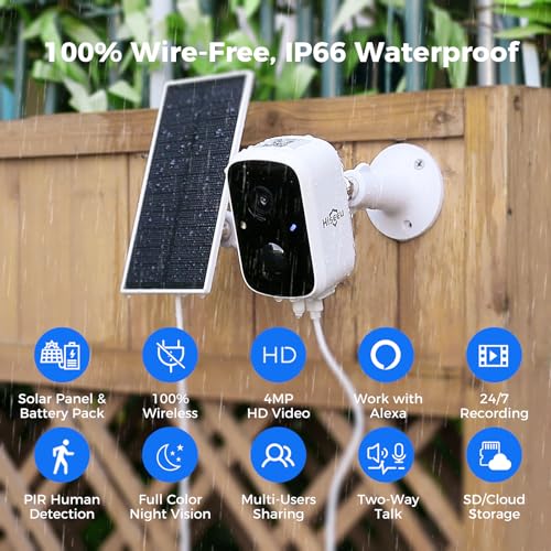 Hiseeu Solar Wireless Cameras - Outdoor & Indoor Security