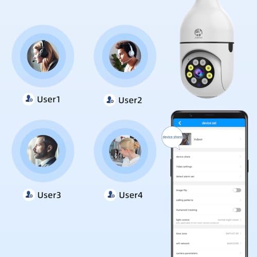 JOOAN WiFi Light Bulb Camera, 2K Pet Home Security