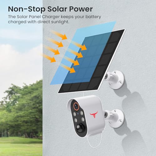 SHARKPOP 1080P Solar Security Cameras with Color Night Vision