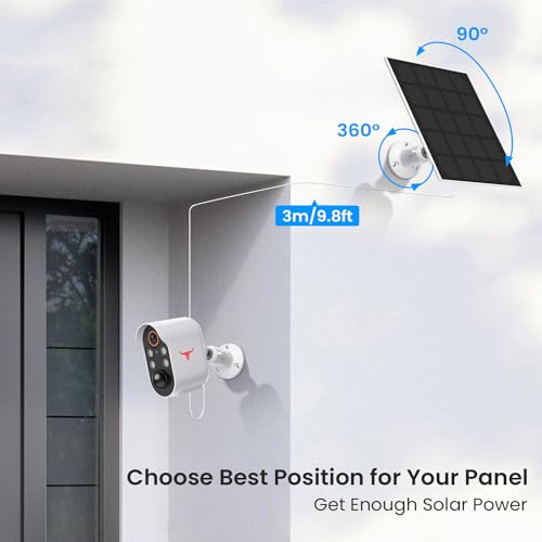 SHARKPOP 1080P Solar Security Cameras with Color Night Vision