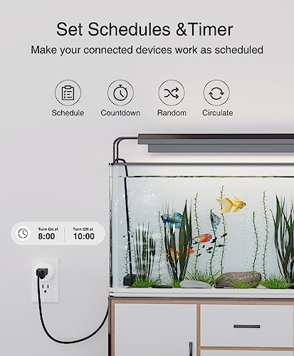 Smart Mini Plug with Alexa/Google Home, Timer, ETL Listed