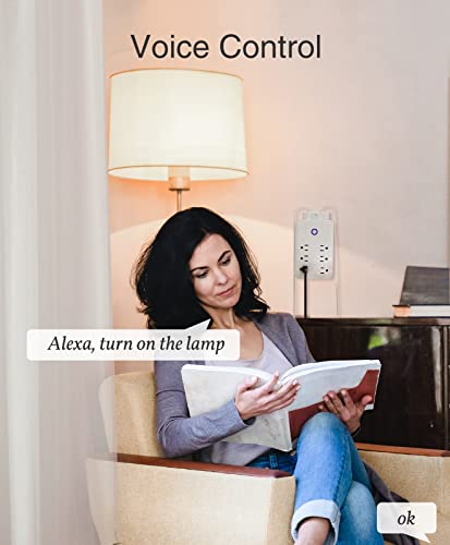 Smart Plug Outlet Extender with 3 Individually Controlled Outlets