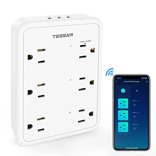 TESSAN Smart Outlet Plug Extender with USB and WiFi