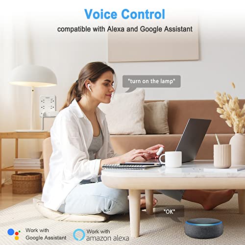 TESSAN Smart Outlet Plug Extender with USB and WiFi