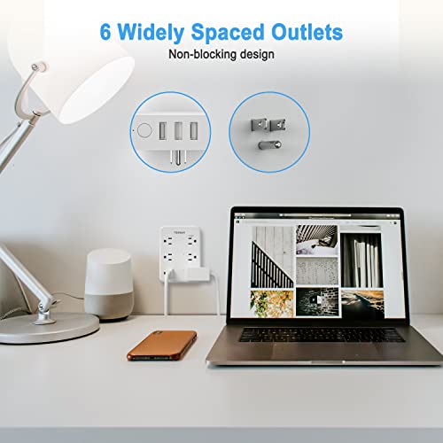 TESSAN Smart Outlet Plug Extender with USB and WiFi