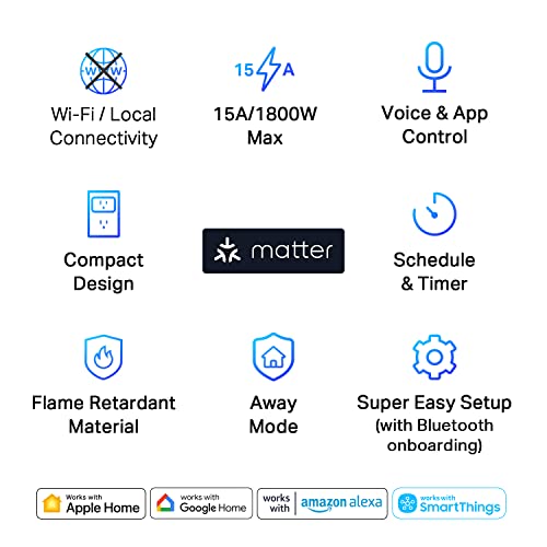 TP-Link Tapo Smart Plug Mini (3-Pack), Matter Compatible