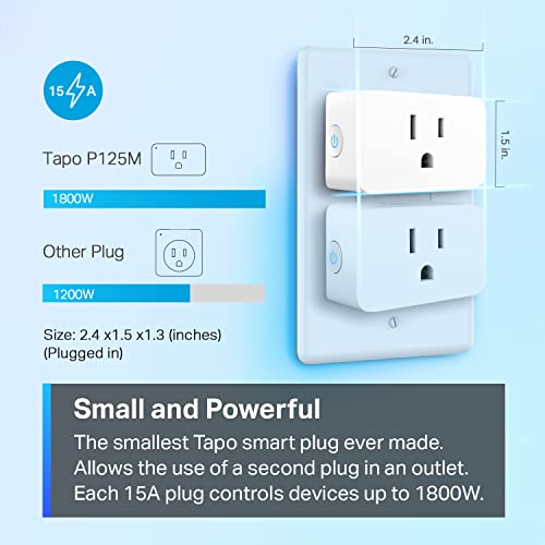 TP-Link Tapo Smart Plug Mini (3-Pack), Matter Compatible