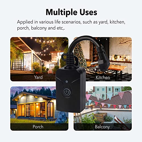 Smart WiFi Plug Outlet for Outdoor Use