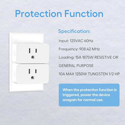 Mini Zwave Smart Plug 800 Series 2 Pack