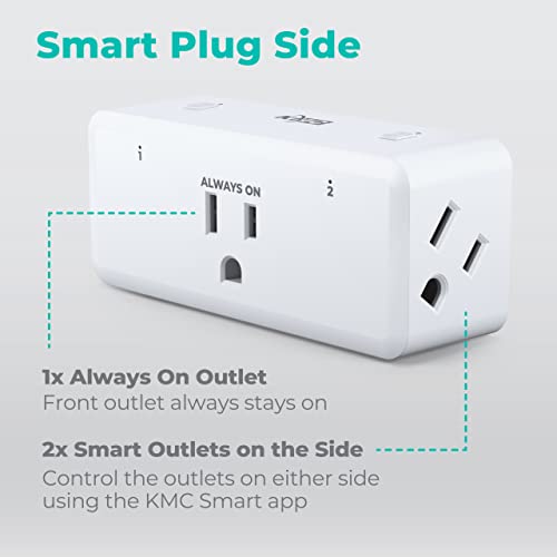 KMC Smart Plug Side 4-Pack for Google, Alexa