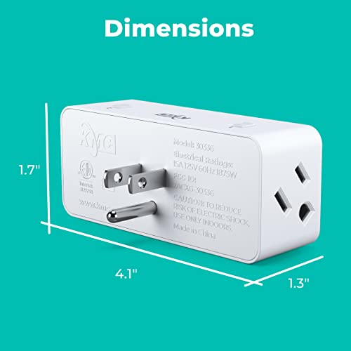 KMC Smart Plug Side 4-Pack for Google, Alexa