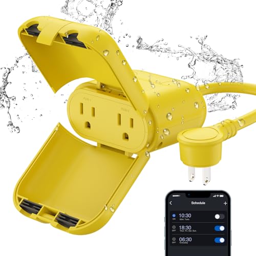 Waterproof Outdoor Smart Plug with Alexa & Google Assistant