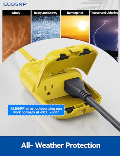 Waterproof Outdoor Smart Plug with Alexa & Google Assistant