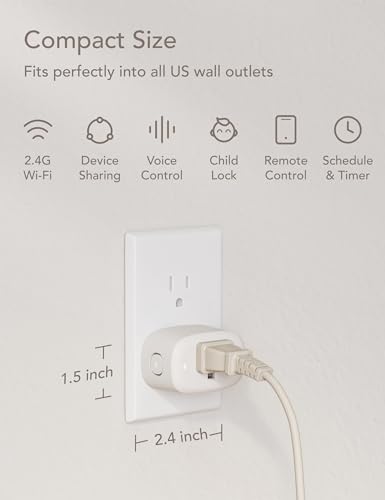 Nooie Smart Plug for Alexa & Google Home, 4-Pack