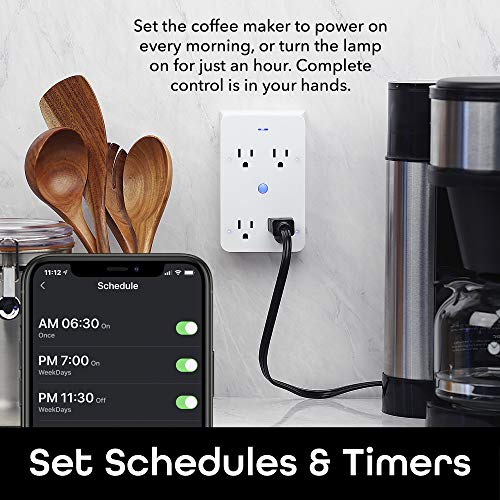 Geeni Smart Wi-Fi 4 Outlet Plug, Surge Protection