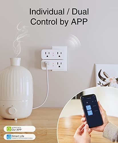 Smart Plug Outlet Extender Surge Protector, Works with Alexa