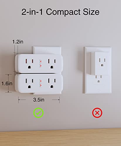 Smart Plug Outlet Extender Surge Protector, Works with Alexa