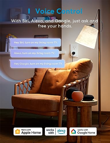 Meross Smart Plug Mini with Privacy, Voice Control