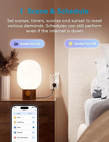 Meross Smart Plug Mini with Privacy, Voice Control