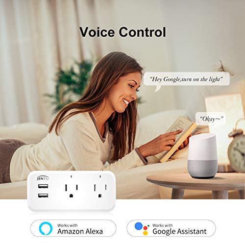 JINTU Smart Plug with USB, Alexa & Google Compatible