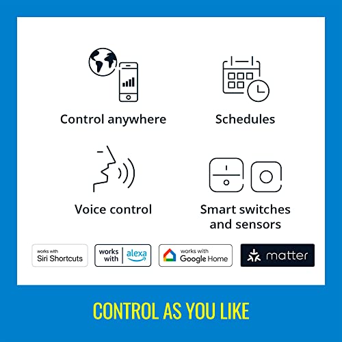 WiZ Smart Plug - Pack of 2 - Type B - Wi-Fi Control - Work with Google, Alexa, Siri