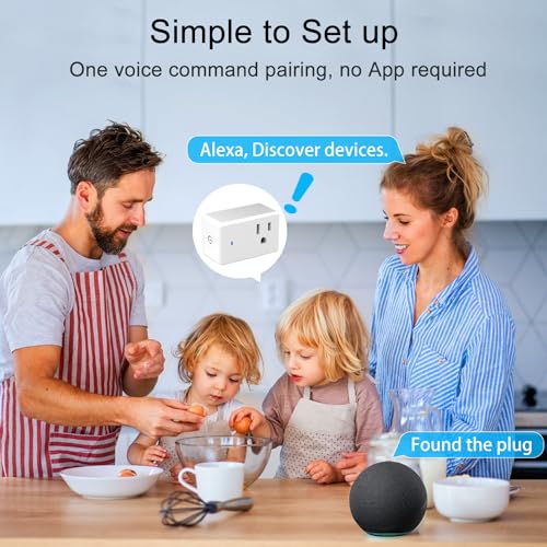 ExIoTy Mini Smart Plug Compatible with Alexa (4 Pack)