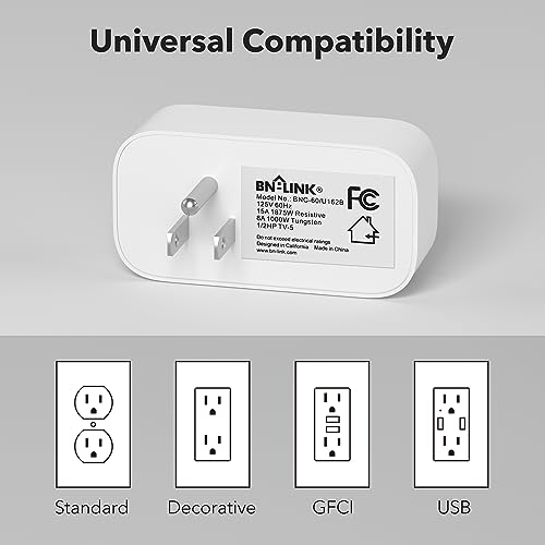 Alexa Compatible Smart Plugs, 4 Pack, Remote Control